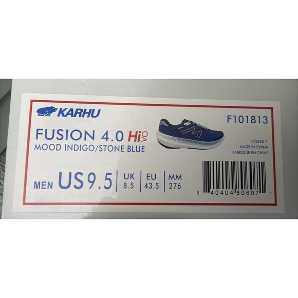 Karhu Men's Fusion 4.0 HiVo Running Shoes, Mood Indigo/Stone Blue, Size 9.5 New - Picture 14 of 14